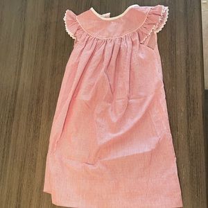 Barefoot red ticking stripe dress